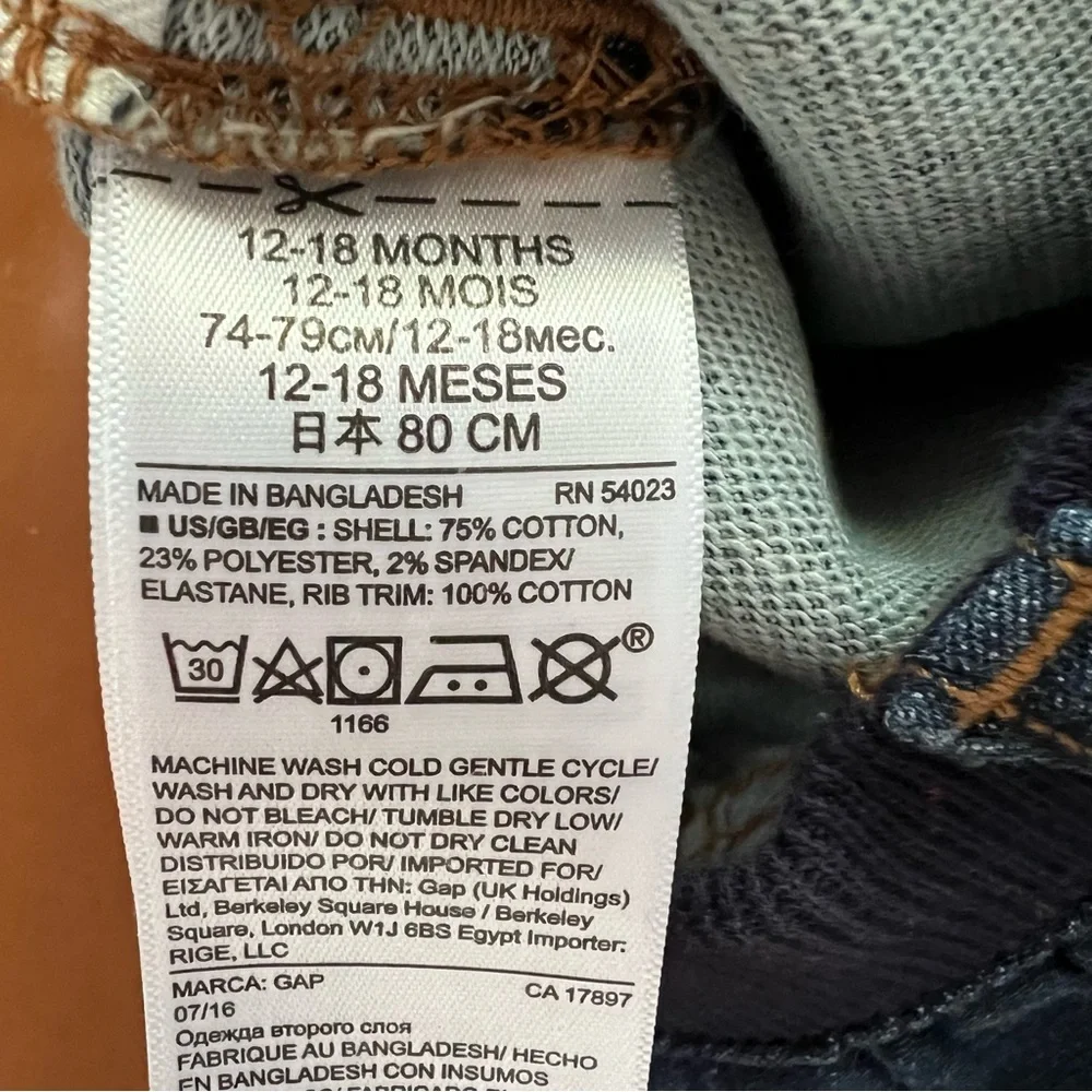 GAP Baby Straight Fit Denim Jeans, 12-18mo